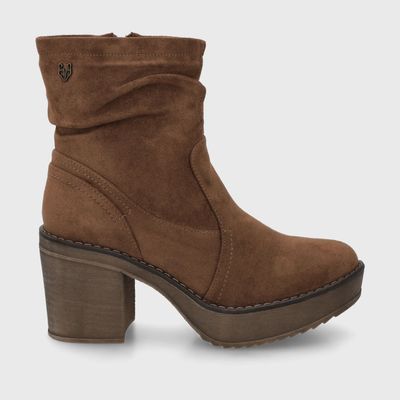 Botin Taco Café Mujer C7330 Gotta