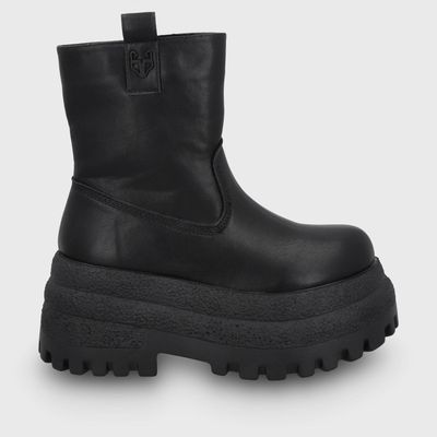 Botin Plataforma Negro Mujer 55292 Gotta