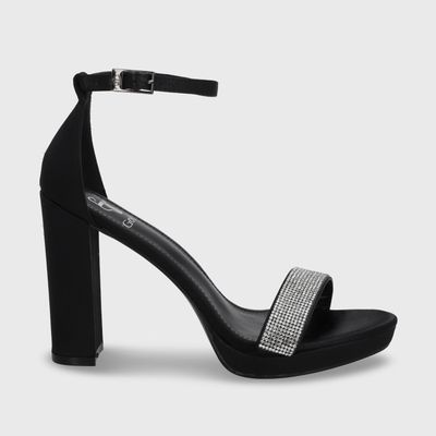 Sandalia Taco Negra Mujer 15835 Gotta