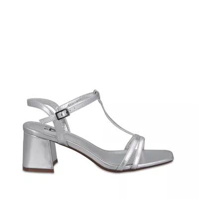 Sandalia Taco Plateada Mujer 64031 Gotta