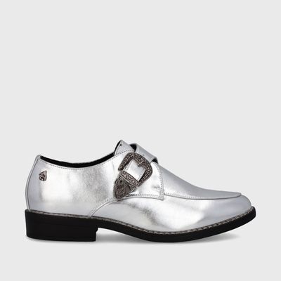 Zapato Plateado Charol Mujer 17565 Gotta