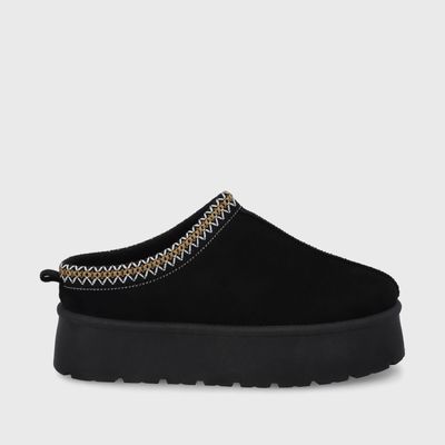 Pantufla Plataforma Negra Mujer 48112 Gotta