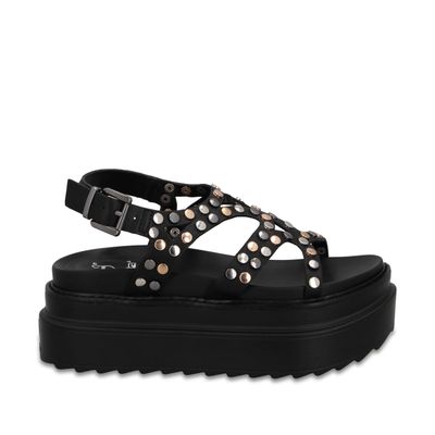 Sandalia Plataforma Negro Mujer 25236 Gotta