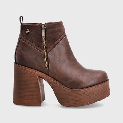 Imagen 1 del producto Botín Plataforma Café Mujer 25630 Gotta