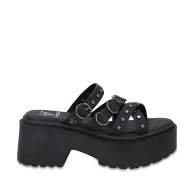 Sandalia Plataforma Negra Mujer 45987 Gotta