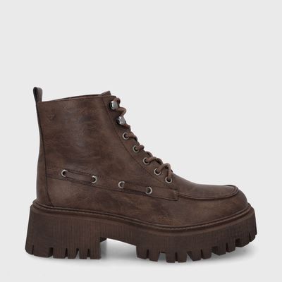 Botin Plataforma Café Mujer 23507 Gotta