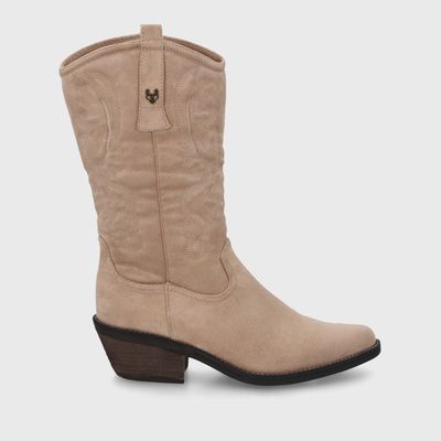 Bota Taco Beige Mujer 23714 Gotta