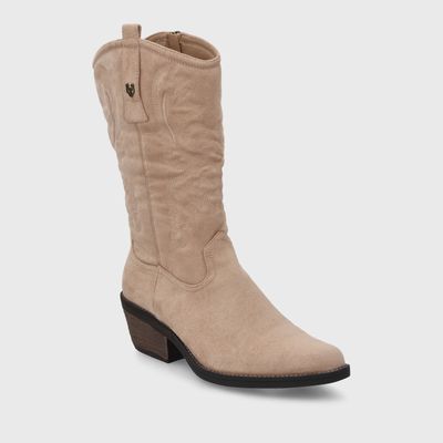 Imagen 2 del producto Bota Taco Beige Mujer 23714 Gotta