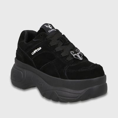 Imagen 2 del producto Zapatilla Plataforma Cuero Negra Mujer 9724A Gotta