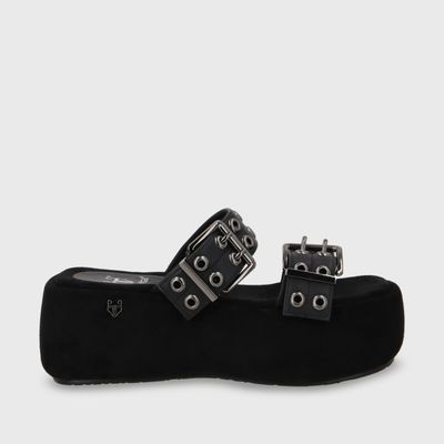 Sandalia Plataforma Negro Mujer 55961 Gotta