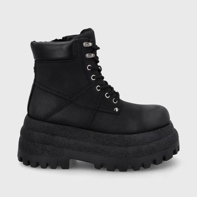 Botin Plataforma Negro Mujer 55290 Gotta