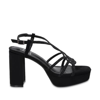 Sandalia Taco Negra Mujer 65911 Gotta