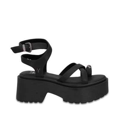Sandalia Plataforma Negra Mujer 45986 Gotta