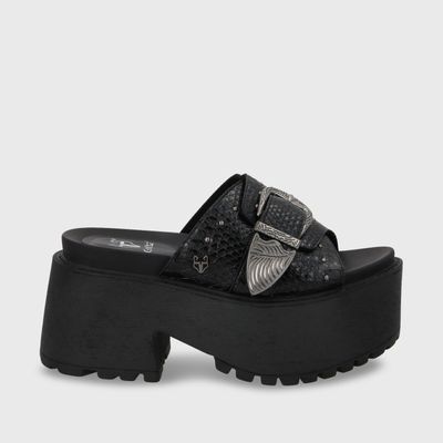 Sandalia Plataforma Negro Mujer 1567D Gotta
