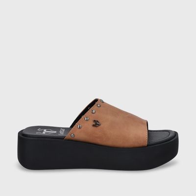 Sandalia Plataforma Beige Mujer 53730 Gotta