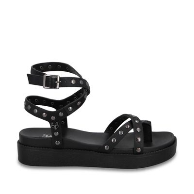 Sandalia Plataforma Negra Mujer 64170 Gotta