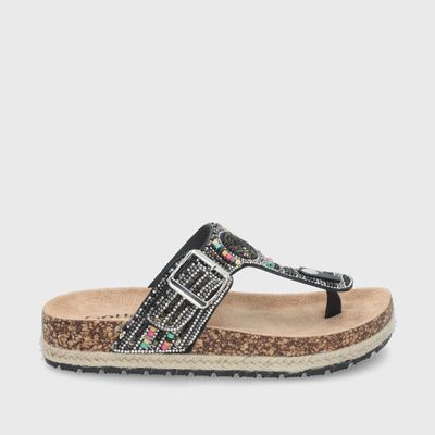 Sandalia Negra Mujer 42011 Gotta