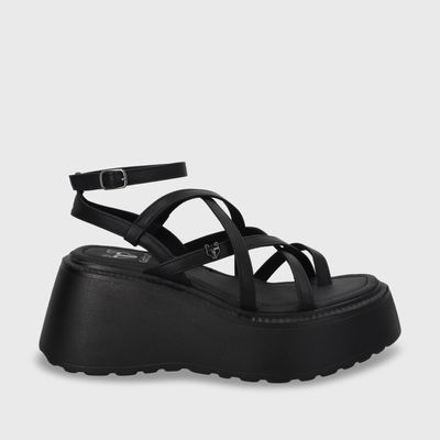 Sandalia Plataforma Negro Mujer 53722 Gotta