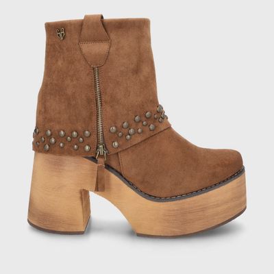 Botin Plataforma Camel Mujer 15045 Gotta