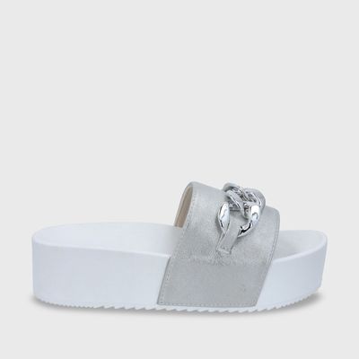 Sandalia Plataforma Plateada Mujer 22090 Gotta