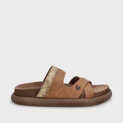 Sandalia Plano Beige Mujer 53700 Gotta