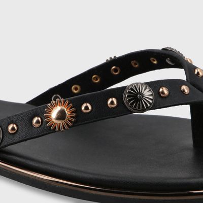 Imagen 1 del producto Sandalia Plano Negro Mujer 55211 Gotta