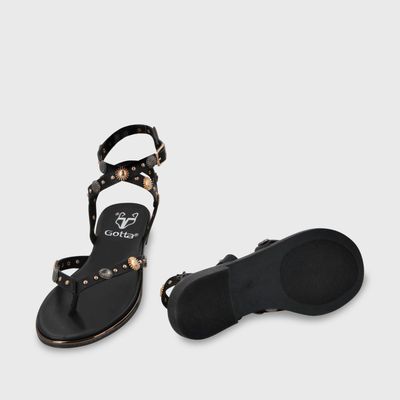 Imagen 2 del producto Sandalia Plano Negro Mujer 55211 Gotta