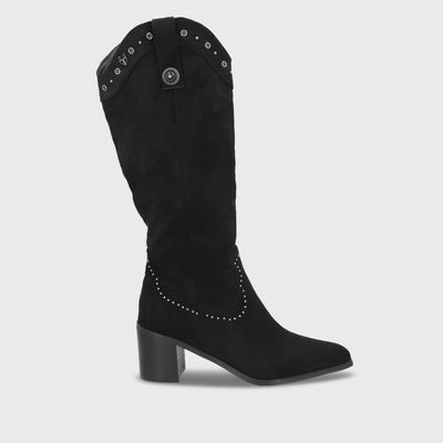 Bota Taco Negra Mujer 55301 Gotta