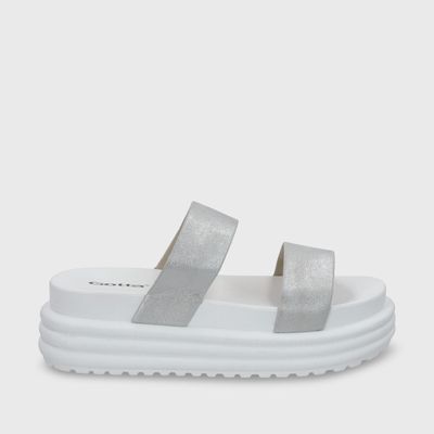 Sandalia Plataforma Plateada Mujer 42021 Gotta