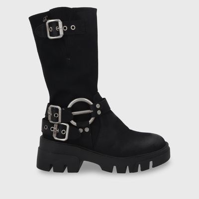 Bota Plataforma Negra Mujer 35985 Gotta