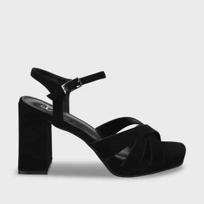 Sandalia Taco Negra Mujer 45902 Gotta