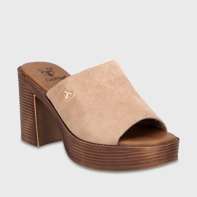 Imagen 2 del producto Sandalia Taco Beige Mujer 65920 Gotta