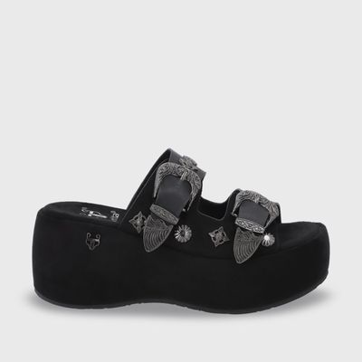 Sandalia Plataforma Negra Mujer 45825 Gotta