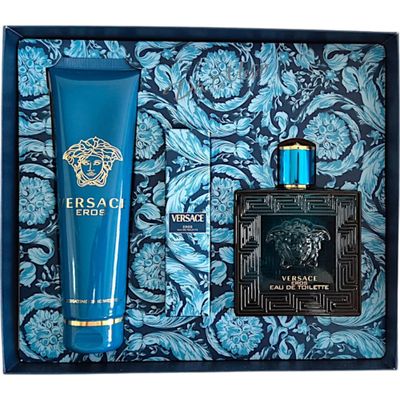 VERSACE EROS POUR HOMME SET EDT 100ML + 10ML + SG 150ML