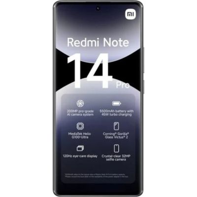 Imagen 2 del producto XIAOMI REDMI NOTE 14 PRO 4G DUAL SIM 256GB NEGRO 8GB RAM