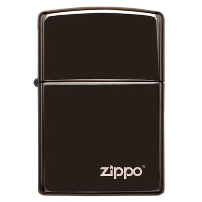 ENCENDEDOR ZIPPO 24756ZL CLASSIC HIGH POLISH BLACK WITH ZIPPO LOGO