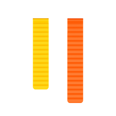 Imagen 2 del producto Correa Smartwatch Magnetica Reversible 22mm Negro/Naranjo,Amarillo