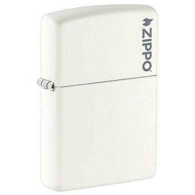 ENCENDEDOR ZIPPO 214ZL CLASSIC WHITE MATTE WITH ZIPPO LOGO