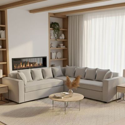 Imagen 2 del producto Living 311 Seccional con resortes+ 2 Sitiales Metropolitan Gris Claro