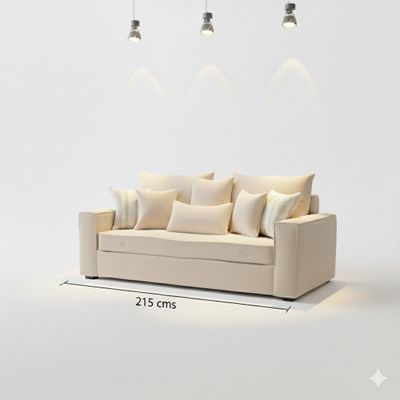 Imagen 2 del producto Sofa 3 cuerpos con Resortes full comfort plus Agustina Beige Claro