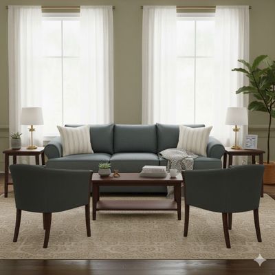 Juego de Living Pastora marengo  311 sofa resortes + 2 sitiales