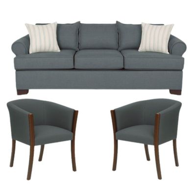 Imagen 2 del producto Juego de Living Pastora marengo  311 sofa resortes + 2 sitiales