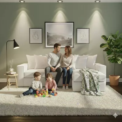 Imagen 1 del producto Sofá Intercambiable 5 Cuerpos Baco Blanco Hueso Resorte Pocket