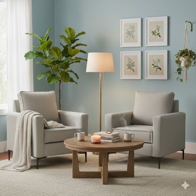 Imagen 2 del producto Juego de Poltronas Arthur Gris Claro 