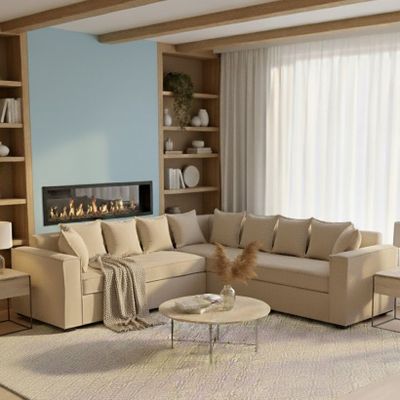 Imagen 2 del producto Living 311 Seccional con resortes+ 2 Sitiales Metropolitan Beige