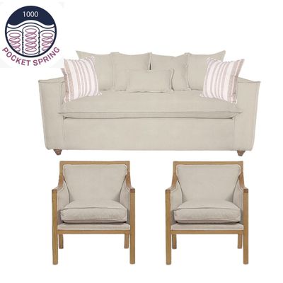 Imagen 2 del producto Living Bertolucci  311 beige  resorte pocket