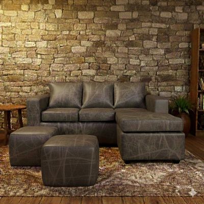 Imagen 2 del producto Living 311 Old West Gris seccional intercambiable + Ottoman