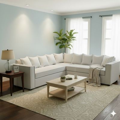 Imagen 2 del producto Seccional Emilia gris con Resortes pocket full comfor