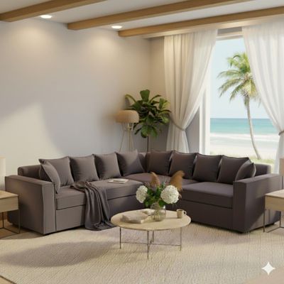 Imagen 2 del producto Seccional 6 Cuerpos Baco Gris Marengo Rseorte Pocket