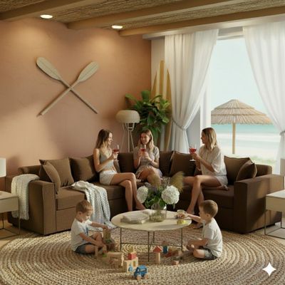 Seccional 6 Cuerpos Baco Café Resorte Pocket